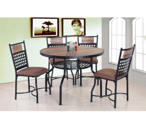 Round dining table set with shelf GS-5172
