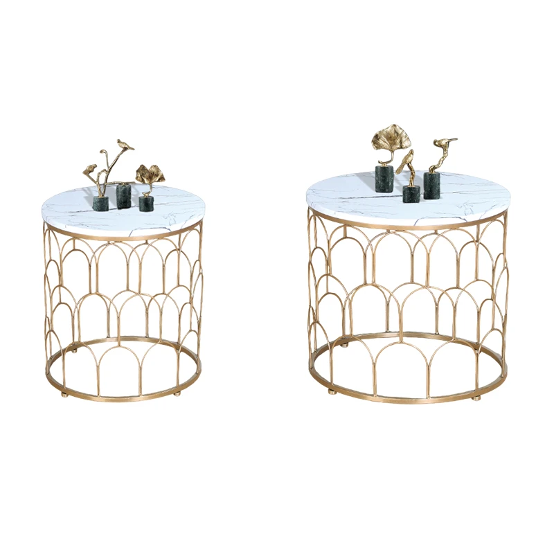 Round Metal Coffee Table Set