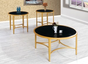 GS-CT882 3PC ROUND COFFEE TABLE SET