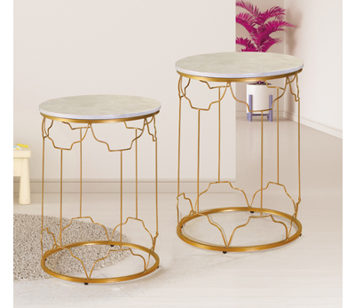IRON WIRE SIDE TABLE GOLD COLOR Featured Image