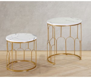 SIDE TABLE WITH GOLD COLOR